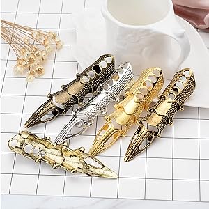 Gothic Punk 1/3 Pcs Metal Armour Knuckle Joint Full Finger